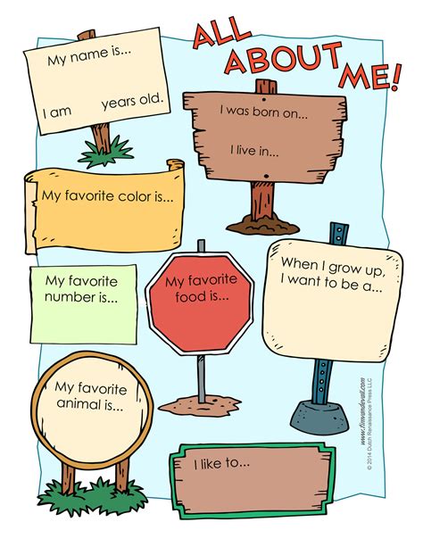 all about me worksheet pdf 5th grade
